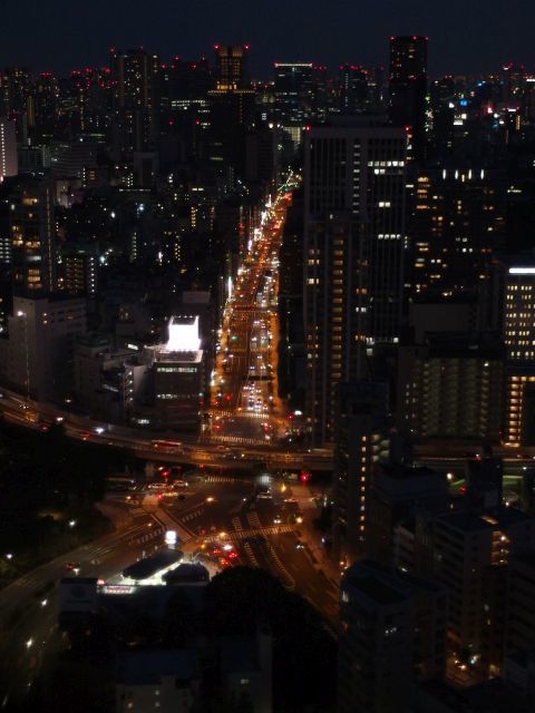 こちらの方面は、道路の明かりが東京タワーの形のように見えたりしておもしろいです。