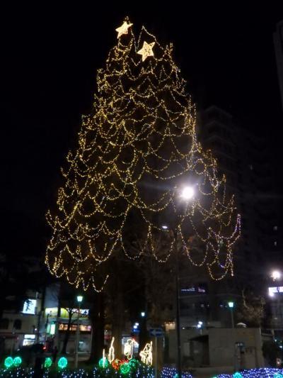 阿佐ヶ谷駅のクリスマスツリー